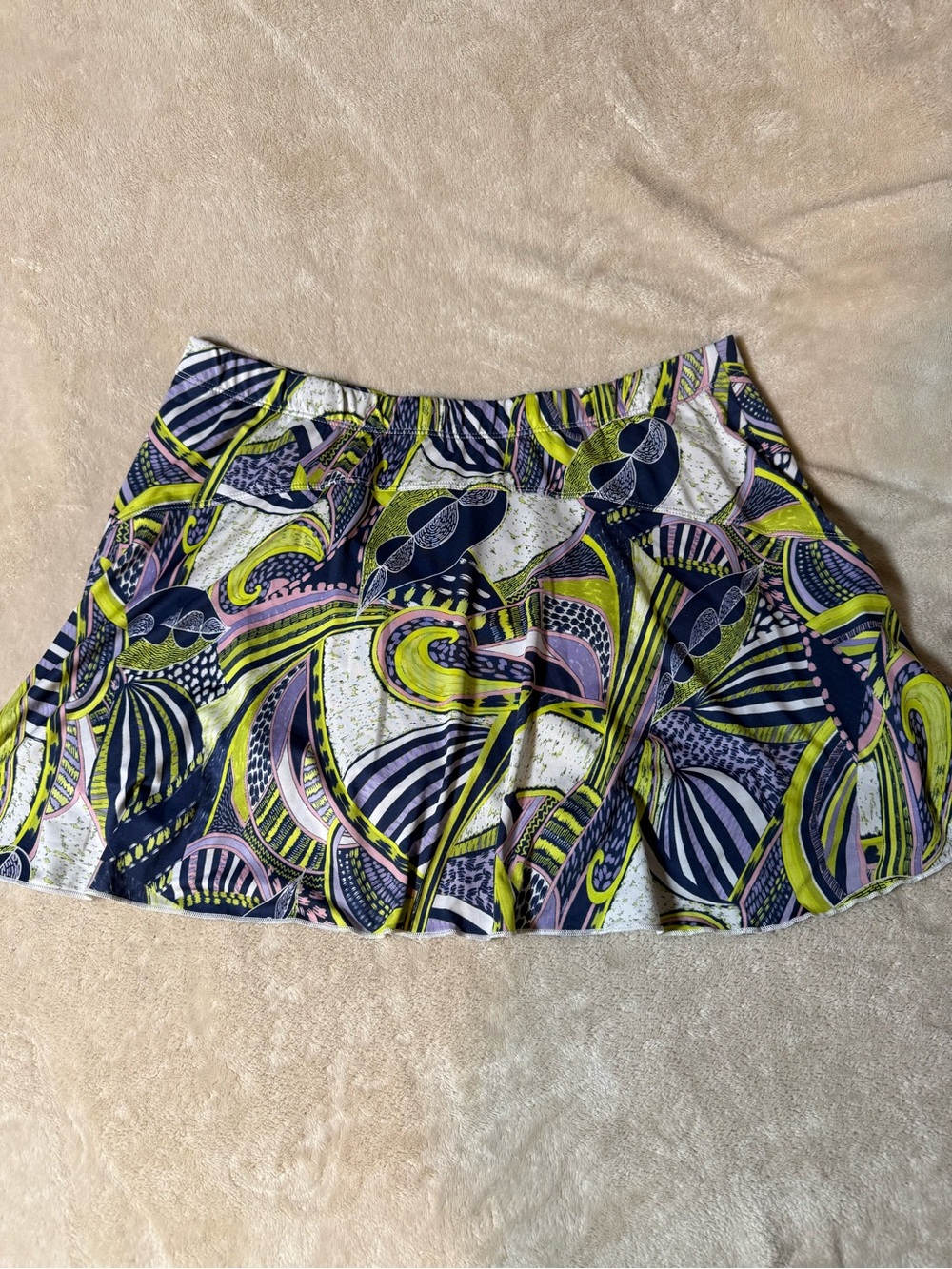 Women's Tennis/Golf Skirt in Lime Green & Navy